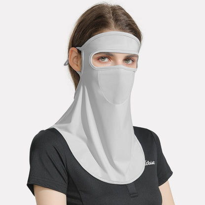 GOLOVEJOY Summer Ice Silk Sunscreen Face Shield  Ladies Outdoor Neck Protection Veil, Neck Protection White, Neck Protection Pink, Neck Protection Gray, Neck Protection Blue