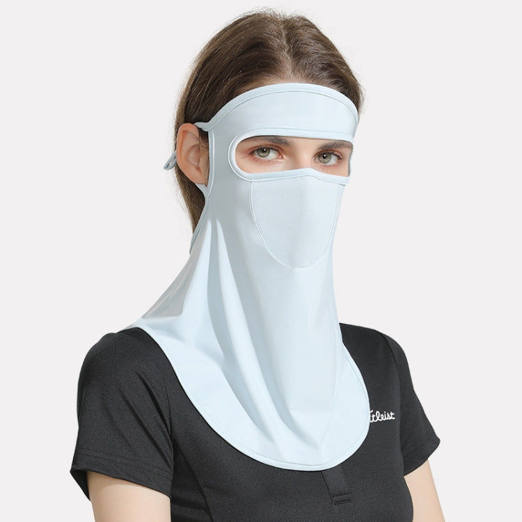 GOLOVEJOY Summer Ice Silk Sunscreen Face Shield  Ladies Outdoor Neck Protection Veil, Neck Protection White, Neck Protection Pink, Neck Protection Gray, Neck Protection Blue