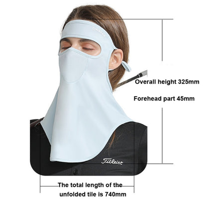 GOLOVEJOY Summer Ice Silk Sunscreen Face Shield  Ladies Outdoor Neck Protection Veil, Neck Protection White, Neck Protection Pink, Neck Protection Gray, Neck Protection Blue