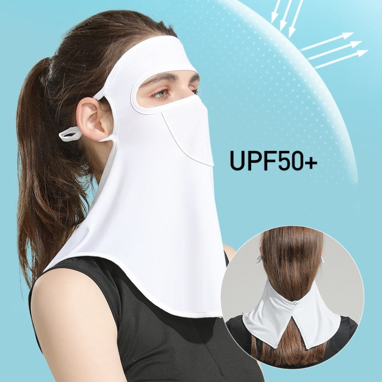 GOLOVEJOY Summer Ice Silk Sunscreen Face Shield  Ladies Outdoor Neck Protection Veil, Neck Protection White, Neck Protection Pink, Neck Protection Gray, Neck Protection Blue
