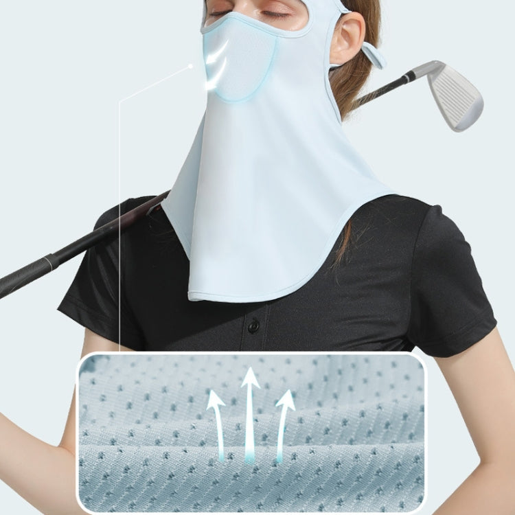 GOLOVEJOY Summer Ice Silk Sunscreen Face Shield  Ladies Outdoor Neck Protection Veil, Neck Protection White, Neck Protection Pink, Neck Protection Gray, Neck Protection Blue