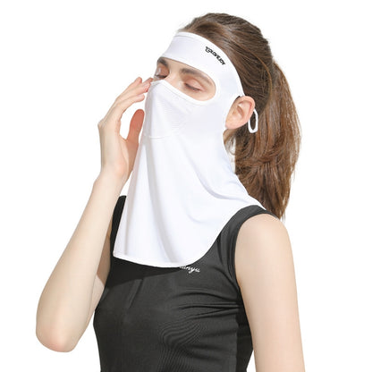 GOLOVEJOY Summer Ice Silk Sunscreen Face Shield  Ladies Outdoor Neck Protection Veil, Neck Protection White, Neck Protection Pink, Neck Protection Gray, Neck Protection Blue