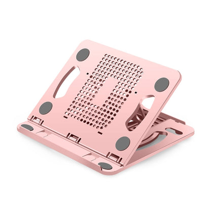 Foldable Laptop Desktop Heightening Cooling Bracket, Black, White, Pink