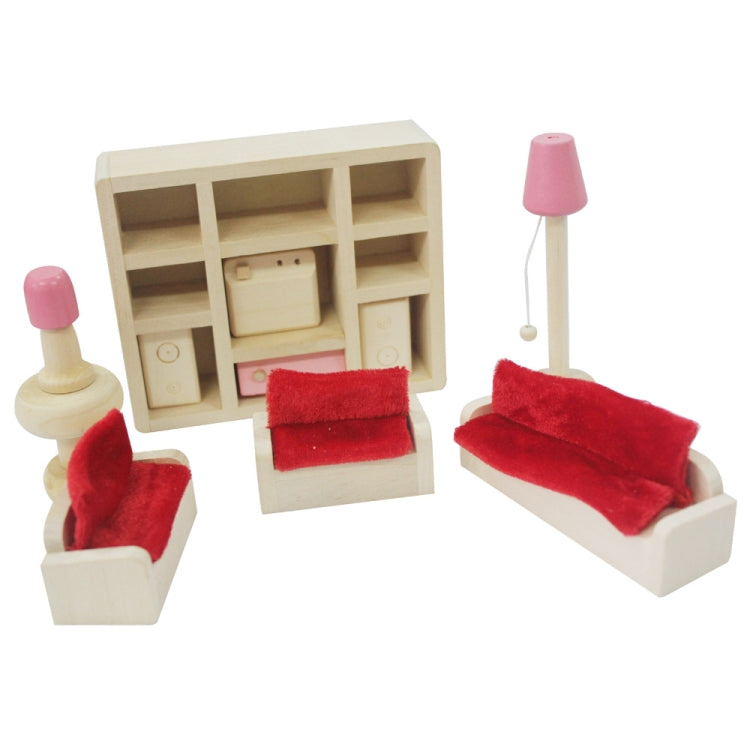 Pretend Play Mini Simulation Children Small Furniture Doll House Toy, Restaurant, Kitchen, Living Room, Bedroom, Bathroom