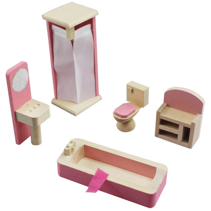 Pretend Play Mini Simulation Children Small Furniture Doll House Toy, Restaurant, Kitchen, Living Room, Bedroom, Bathroom