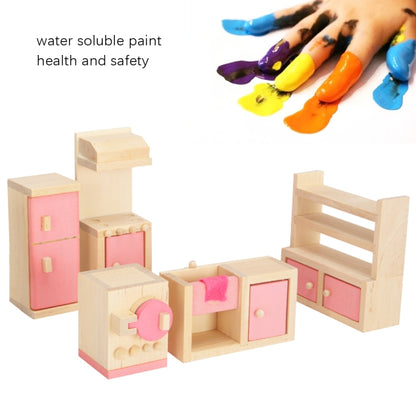 Pretend Play Mini Simulation Children Small Furniture Doll House Toy, Restaurant, Kitchen, Living Room, Bedroom, Bathroom