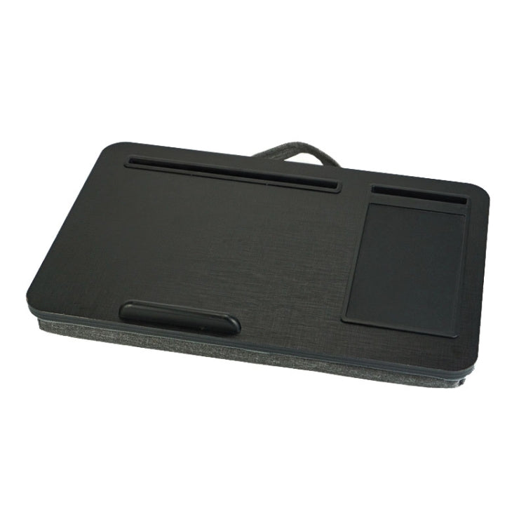 HQ-401 Bed Multifunctional Lazy Desk, Log, Black Wood