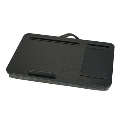 HQ-401 Bed Multifunctional Lazy Desk, Log, Black Wood