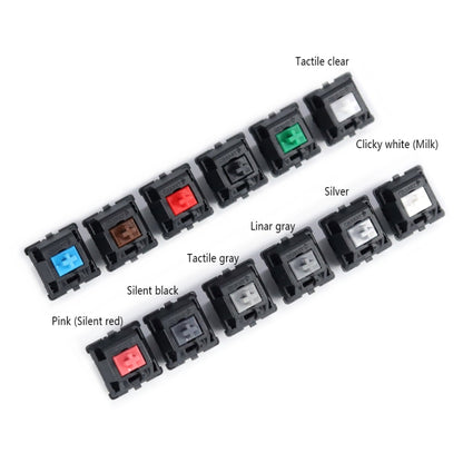 10PCS Cherry Shaft MX Switch Linear Mute Keyboard Shaft, Black Shaft, Red Shaft, Tea Shaft, Blue Shaft, White Shaft, Green Shaft, Silver Shaft, Mute Red Shaft, Mute Black Shaft