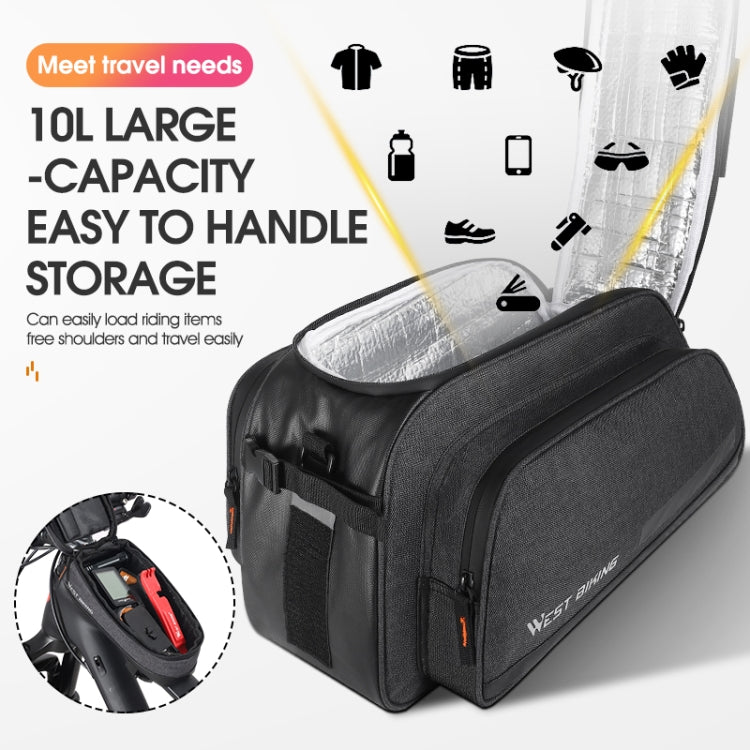 WEST BIKING Multifunctional Bicycle Aluminum Foil Insulation Pouch, WEST BIKING Camel Bag