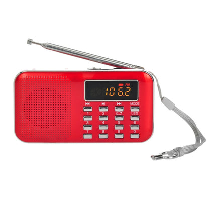 L-218AM  MP3 Radio Speaker Player Support TF Card USB with LED Flashlight Function, Gold, Black, Blue, White, Red