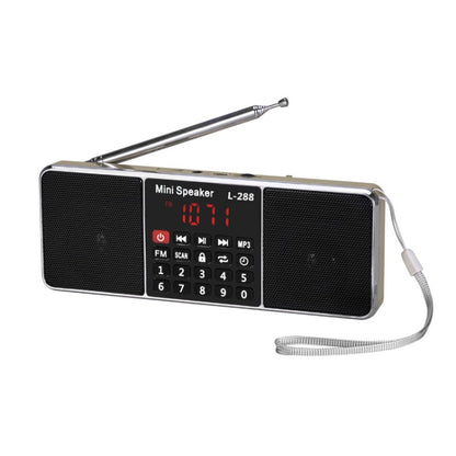 Dual Speaker Radio MP3 Player Support TF Card/U Disk with LED Display, L-288FM, L-288AM  Bluetooth