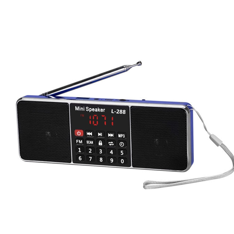 Dual Speaker Radio MP3 Player Support TF Card/U Disk with LED Display, L-288FM, L-288AM  Bluetooth