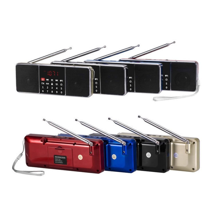 Dual Speaker Radio MP3 Player Support TF Card/U Disk with LED Display, L-288FM, L-288AM  Bluetooth