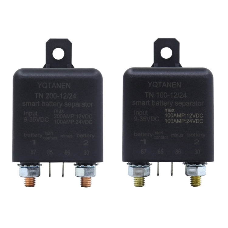 YQTANEN Small Volume Wide Voltage Dual Battery Isolator, Current:, 100A, 200A