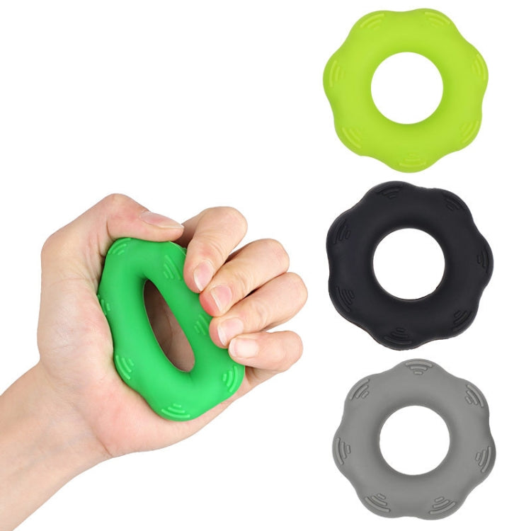 Hand Exercise Massage Bump Gear Type Silicone Grip Ring, Style: 50LB (Black), 30LB (Light Gray), 30LB (Light Green), 40LB (Deep Gray), 40LB (Grass Green), 50LB (Dark Green), 50LB (Black)