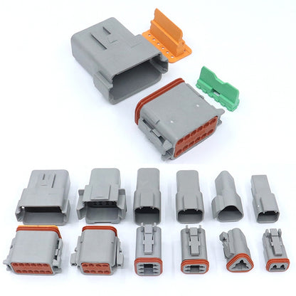 Car Waterproof Connector Conductive Connection Terminal, 4 PCS DT04-2P / DT06-2S With Copper, 4 PCS DT04-3P / DT06-3S With Copper, 2 PCS DT04-4P / DT06-4S With Copper, 2 PCS DT04-6P / DT06-6S With Copper, 2 PCS DT04-8P / DT06-8S With Copper