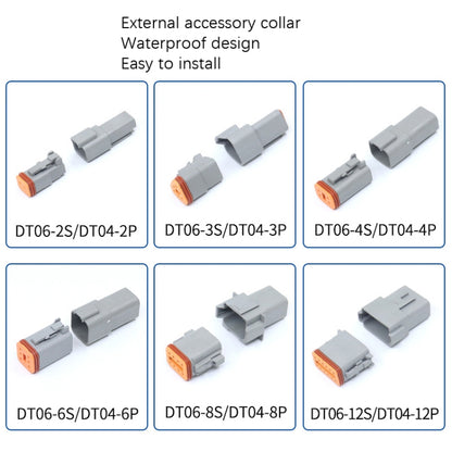 Car Waterproof Connector Conductive Connection Terminal, 4 PCS DT04-2P / DT06-2S With Copper, 4 PCS DT04-3P / DT06-3S With Copper, 2 PCS DT04-4P / DT06-4S With Copper, 2 PCS DT04-6P / DT06-6S With Copper, 2 PCS DT04-8P / DT06-8S With Copper