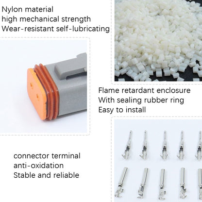 Car Waterproof Connector Conductive Connection Terminal, 4 PCS DT04-2P / DT06-2S With Copper, 4 PCS DT04-3P / DT06-3S With Copper, 2 PCS DT04-4P / DT06-4S With Copper, 2 PCS DT04-6P / DT06-6S With Copper, 2 PCS DT04-8P / DT06-8S With Copper