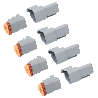 Car Waterproof Connector Conductive Connection Terminal, 4 PCS DT04-2P / DT06-2S With Copper, 4 PCS DT04-3P / DT06-3S With Copper, 2 PCS DT04-4P / DT06-4S With Copper, 2 PCS DT04-6P / DT06-6S With Copper, 2 PCS DT04-8P / DT06-8S With Copper