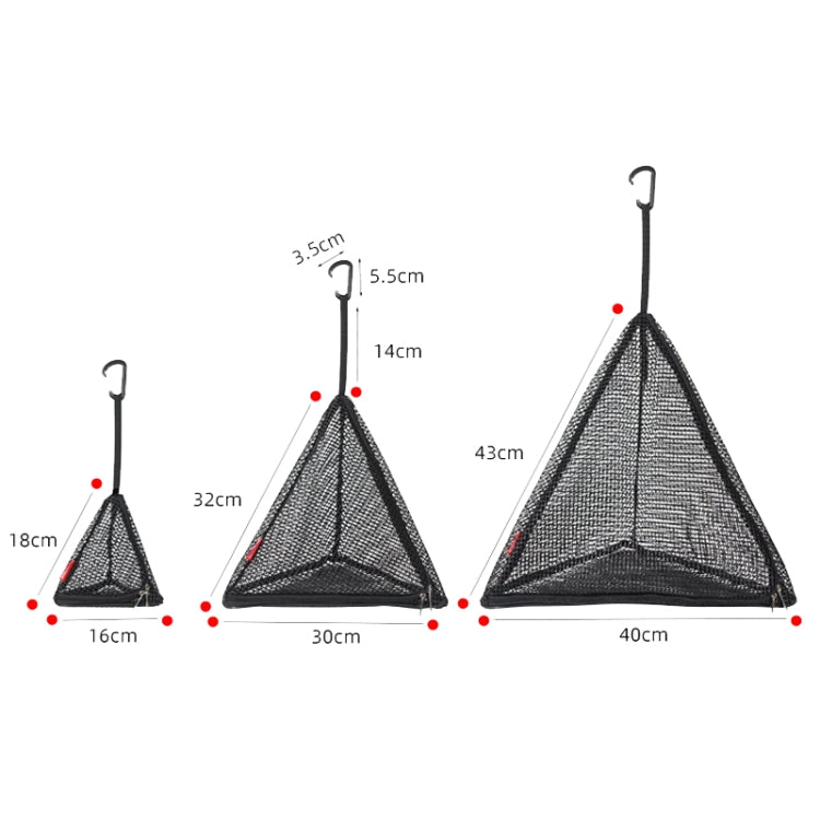 CLS Outdoor Triangular Foldable Storage Mesh Bag, S, M, L