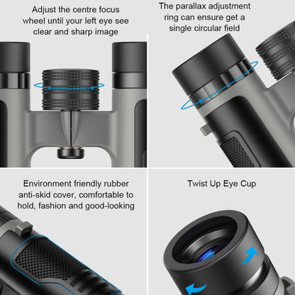 APEXEL 10 x 25 Binoculars  BAK4 Prism Zoom Telescope for Bird-watching Hunting Hiking, APL-RB10X25