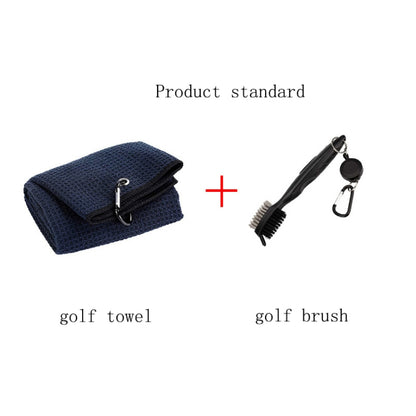 Hook Towel + Club Cleaning Brush Golf Cleaning Set, Towel + Brush White, Towel + Brush Grey, Towel + Brush Blue, Towel + Brush Black