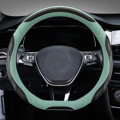 Leather Carbon Fiber Stitching Car Steering Wheel Set, Diameter:, 38cm