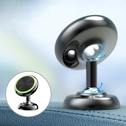 Car Aluminum Alloy Magnetic Mobile Phone Holder, Black (Luminous)