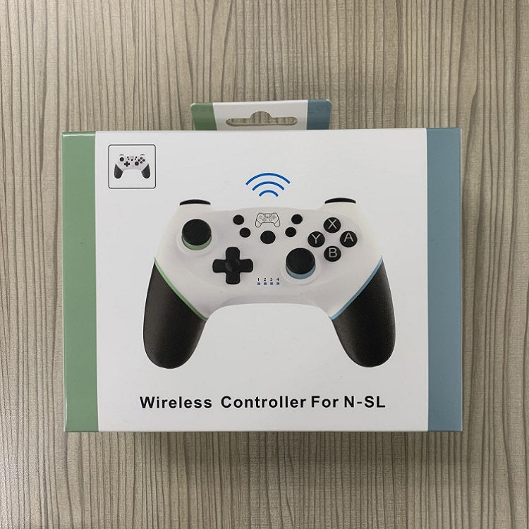 Vibration 6-axis Somatosensory Wireless Bluetooth Gamepad For Switch, Green Blue, Black White