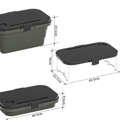 Camping Water Carry Basket Picnic Basket Outdoor Folding Box Can Be Used As Table