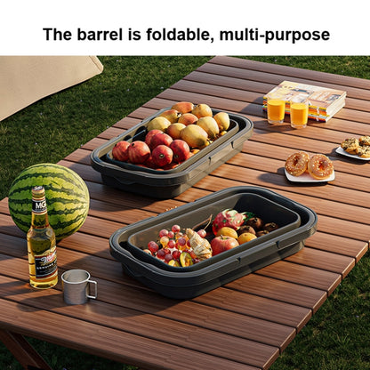 Camping Water Carry Basket Picnic Basket Outdoor Folding Box Can Be Used As Table