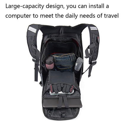 MOTOCENTRIC 11-MC-0077 Motorcycle EVA Turtle Shell Shape Riding Backpack, Red, Blue, Green, Black