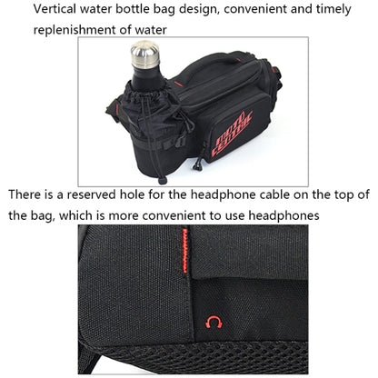 MOTOCENTRIC 11-MC-0112 Multifunctional Motorcycle Riding Messenger Waist Bag, Red, Blue, Green, Reflective