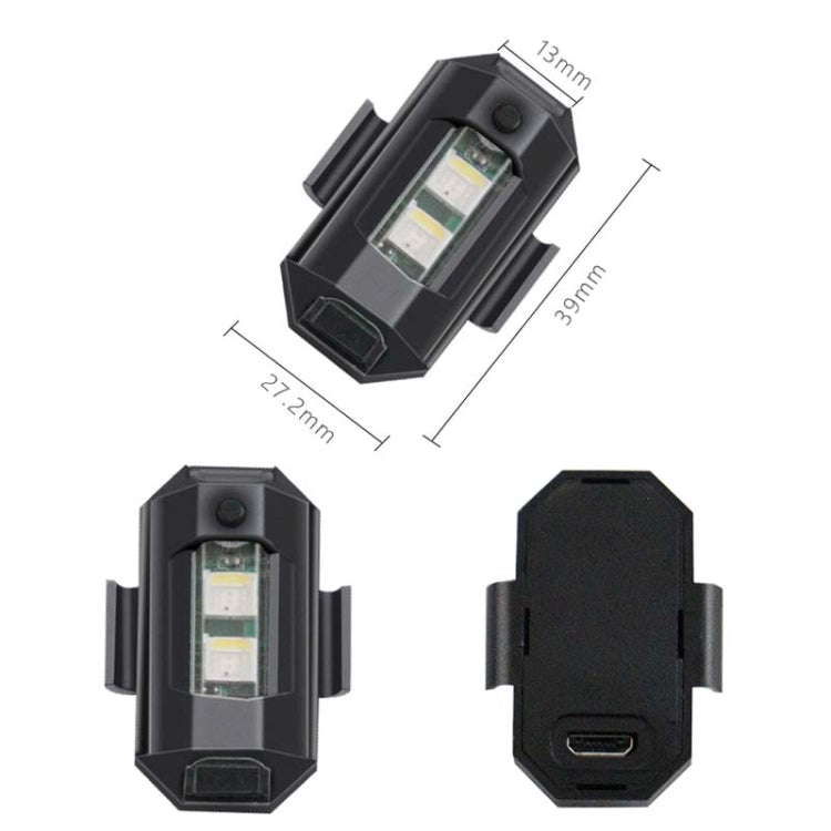 Bicycle Night Ride Warning Light Motorcycle Airplane Light UAV USB Charging Night Light, 3 Colors