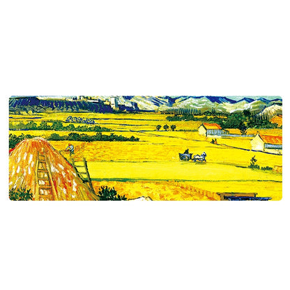 Am002 Large Oil Painting Desk Rubber Mouse Pad, 300x800x4mm Stitched Edges, 400x900x1.5mm No Stitched Edges, 400x900x3mm Stitched Edges, 400x900x2mm Stitched Edges, 300x800x2mm Stitched Edges