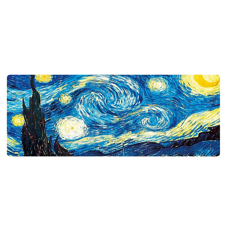 Am002 Large Oil Painting Desk Rubber Mouse Pad, 300x800x4mm Stitched Edges, 400x900x1.5mm No Stitched Edges, 400x900x3mm Stitched Edges, 400x900x2mm Stitched Edges, 300x800x2mm Stitched Edges