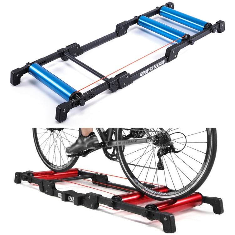 DEUTER GT-03 Adjustable Bicycle Roller Cycling Training Station, Red, Blue