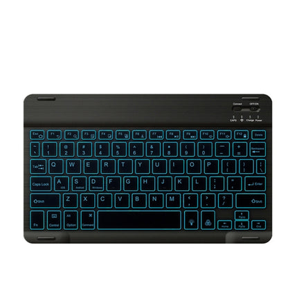 78 Keys 10 Inch RGB Colorful Backlit Bluetooth Keyboard For Mobile Phone / Tablet, Black, White
