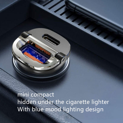 Hidden Car Fast Charge One Drag Two Cigarette Conversion Plug, HP13-F