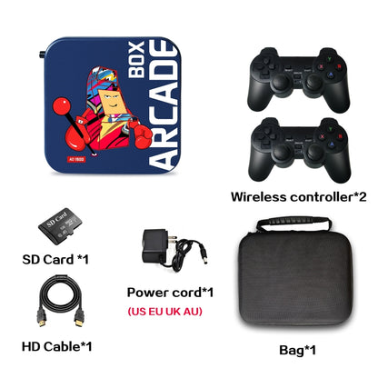 For PS1/PSP/N64/DC Wireless Video Game Machine Box 4K HD Display, US Plug, 64G US Plug, 128G US Plug, 256G US Plug