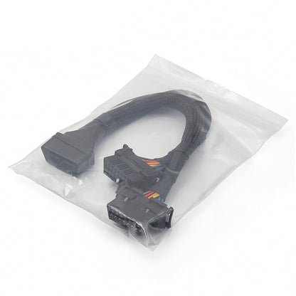 2 In 1 16PIN Car OBD Elbow Extension Cable Converted Cable, 2 In 1 16PIN
