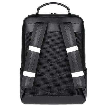 Casual Business Cowhide Leather Backpack Laptop Bag For Men