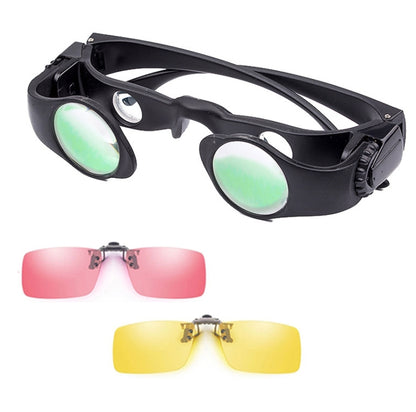 8x Fishing Binoculars Zoomable Telescope Glasses ,Style:, Only Telescope, Telescope+Gray Clip, Telescope+Yellow Clip, Telescope+Red Clip, Telescope+Gray Yellow Clip, Telescope+Gray+Red Clip, Telescope+Yellow+Red Clip, Telescope+Three-color Clip