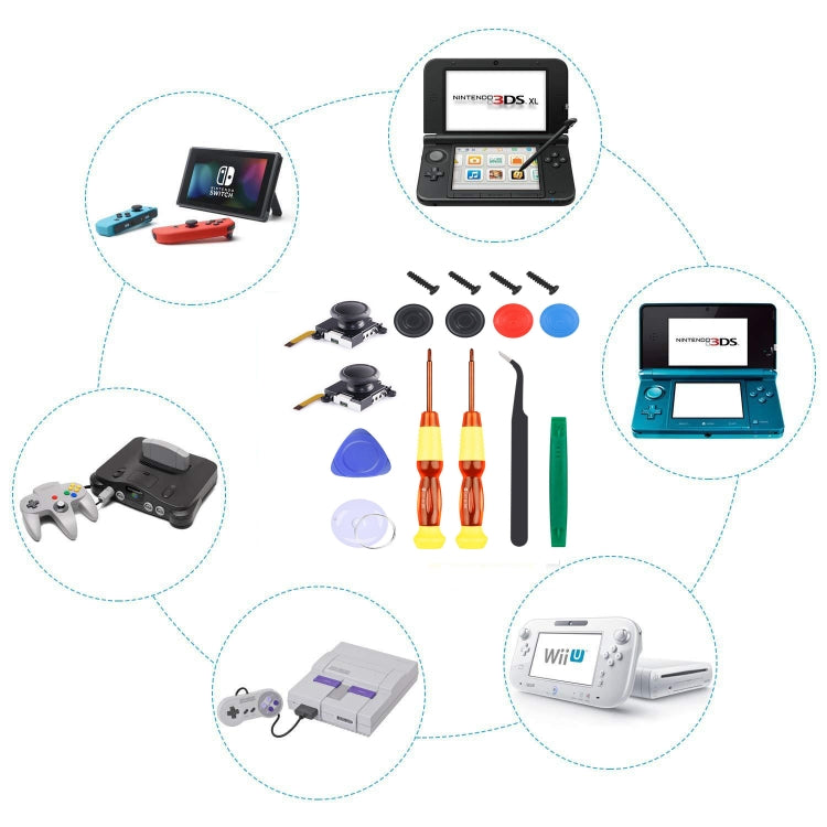 Joy-Con 3D Joystick Repair Screwdriver Set Gamepads Disassembly Tool For Nintendo Switch, 5 In 1, 6 In 1, 10 In 1, 11 In 1, 12 In 1, 15 In 1, 16 In 1, 17 In 1, 18 In 1, 20 In 1, 21 In 1, 22 In 1, 23 In 1, 25 In 1, 27 In 1