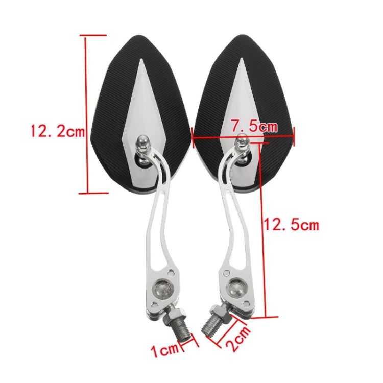Aluminum Alloy Motorcycle Large-view Rearview Mirror Modification, Silver, Black, Red, Gold, Green, Blue, Purple