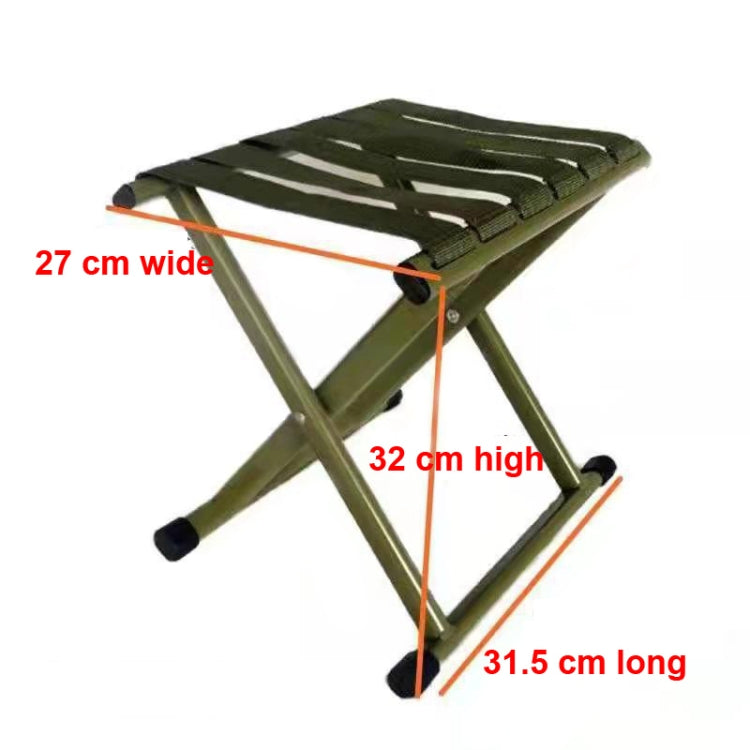 Lacquer Thickened Folding Stool Fishing Stool, Fishing Stool(Green)