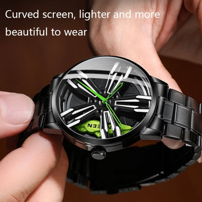 FNGEEN L001 Motorcycle Element Wheel Metal Men Watch, Black steel Red Surface, Black Steel Green Surface, White Steel Red Surface, White Steel Green Surface, Black Net Black Steel Red Surface, Black Net Black Steel Green Surface...