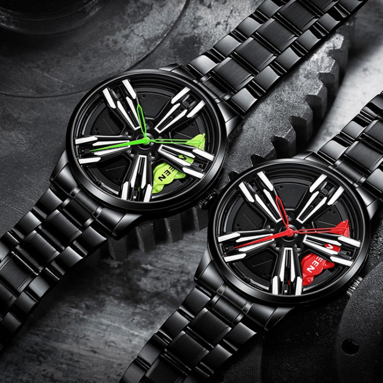 FNGEEN L001 Motorcycle Element Wheel Metal Men Watch, Black steel Red Surface, Black Steel Green Surface, White Steel Red Surface, White Steel Green Surface, Black Net Black Steel Red Surface, Black Net Black Steel Green Surface...