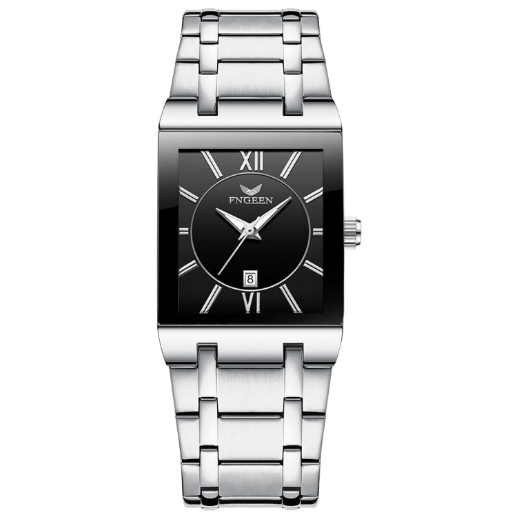 FNGEEN 3627 Waterproof Calendar Men Square Watch, Full Gold Black Surface, Full Gold Gold Surface, Black Belt Rose Shell Black Surface, Black Belt Gold Shell Black Surface, Black Belt Black Shell Black Surface, White Steel White Surface